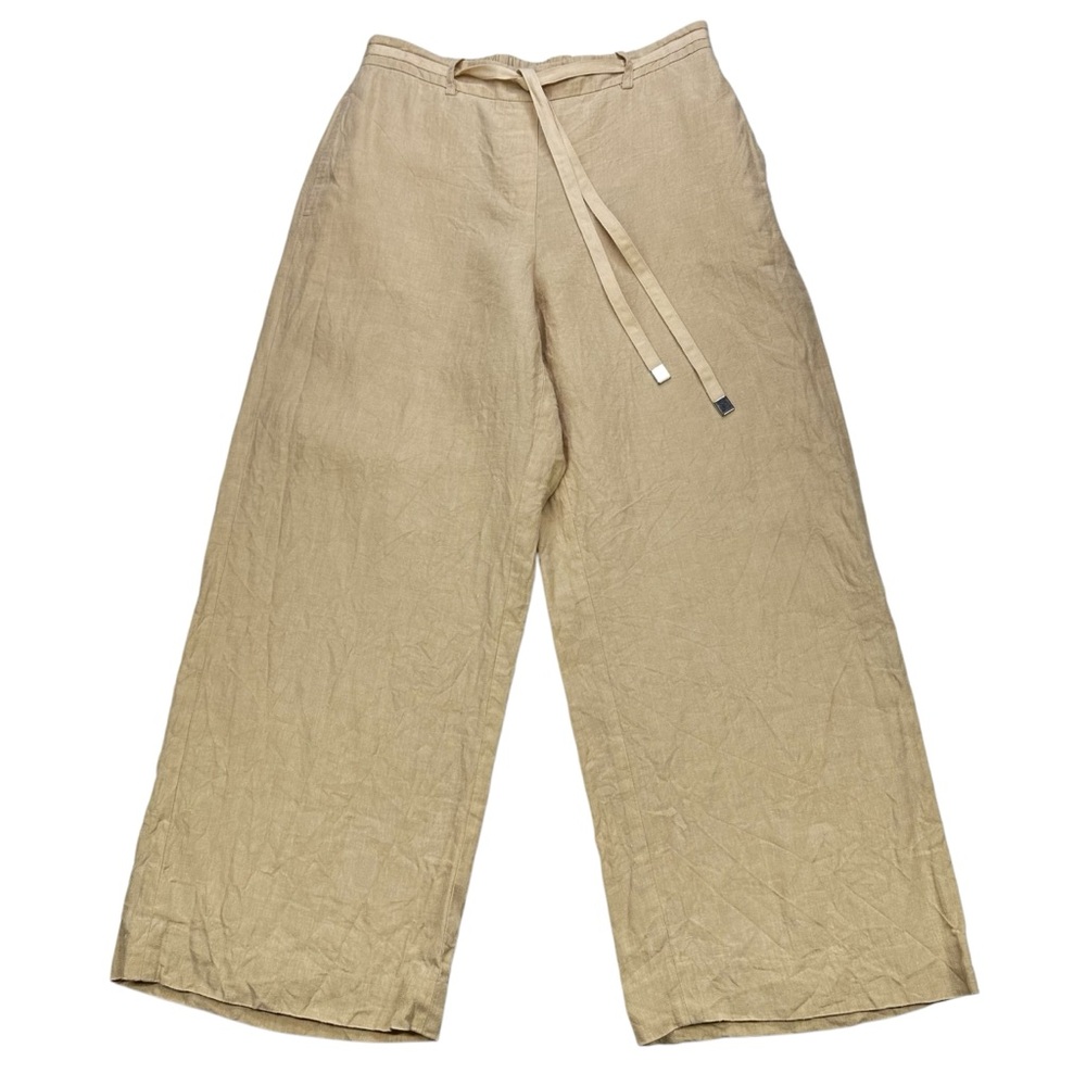 Lafayette 148 Columbus Illustrious Linen Wide Leg pants, XS